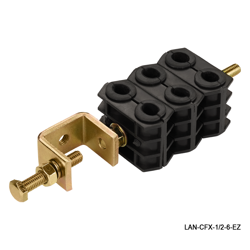 Lanmaster LAN-CFX-1/2-6-EZ Комплект крепления для 6-ти коаксиальных кабелей диаметром 3/8-1/2