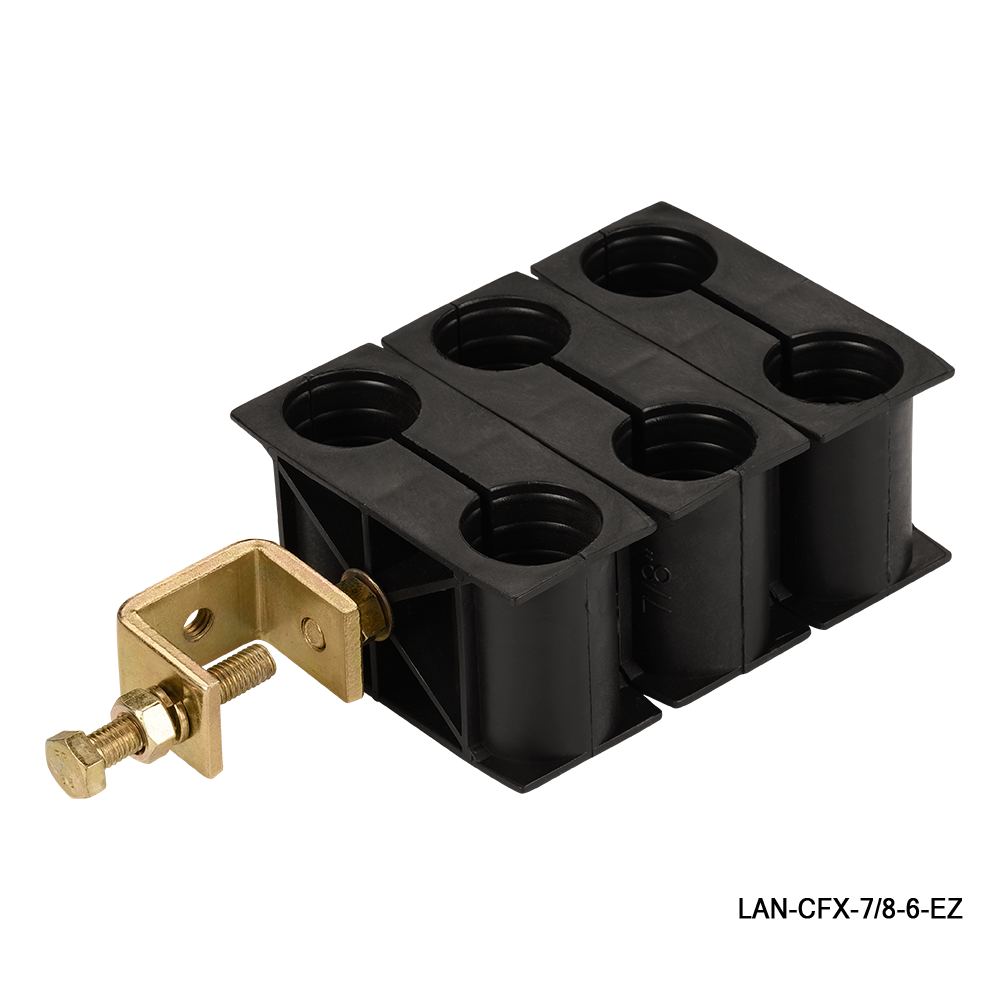 Lanmaster LAN-CFX-7/8-6-EZ Комплект крепления для 6-ти коаксиальных кабелей диаметром 7/8