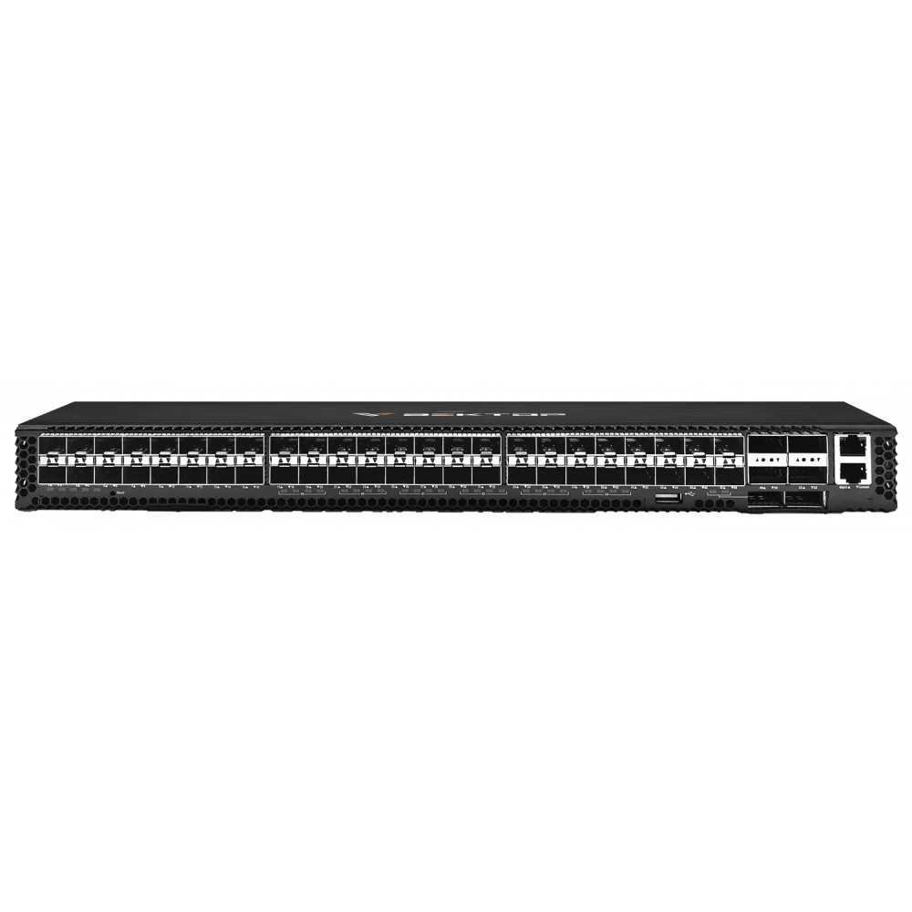 Управляемый коммутатор уровня 3. 48 портов 25Gb/10Gb SFP28, 6 портов 100Gb QSFP28