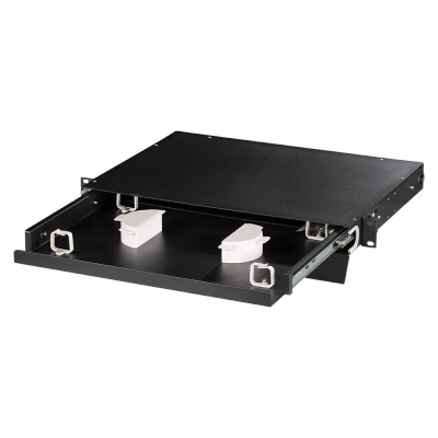 Lanmaster LAN-FOBM-RMS-ORG1U-BK 19 органайзер оптических шнуров с телескопической полкой, 1U, черный