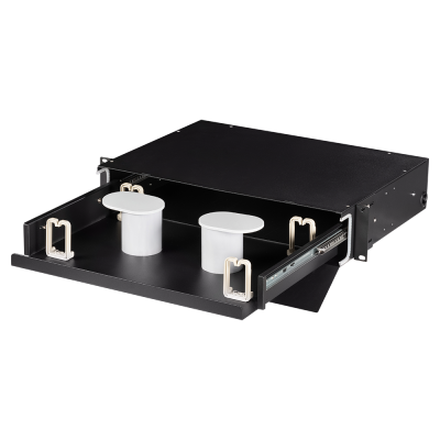 Lanmaster LAN-FOBM-RMS-ORG2U-BK 19 органайзер оптических шнуров с телескопической полкой, 2U, черный