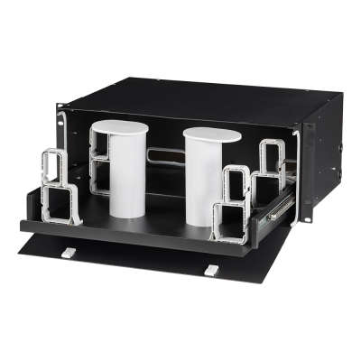 Lanmaster LAN-FOBM-RMS-ORG4U-BK 19 органайзер оптических шнуров с телескопической полкой, 4U, черный