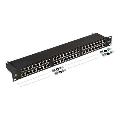 Lanmaster LAN-PPC48S5E Патч-панель 19 высокой плотности, 48 портов RJ45, экранированная, кат.5E, 1U