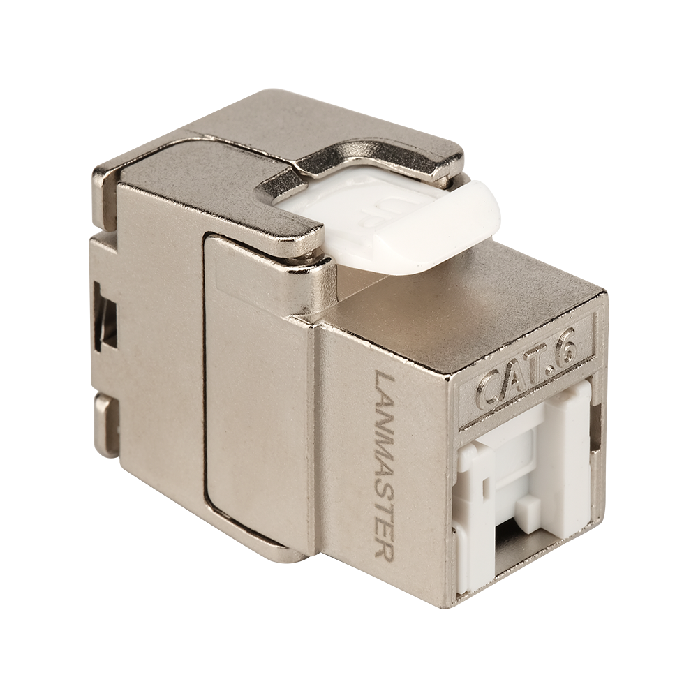 Lanmaster LAN-TK45S6/180R Модуль Keystone ToolLess, RJ45, экранированный, кат.6, со встроенной шторкой, 180 градусов