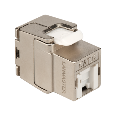 Lanmaster LAN-TK45S6/180R Модуль Keystone ToolLess, RJ45, экранированный, кат.6, со встроенной шторкой, 180 градусов