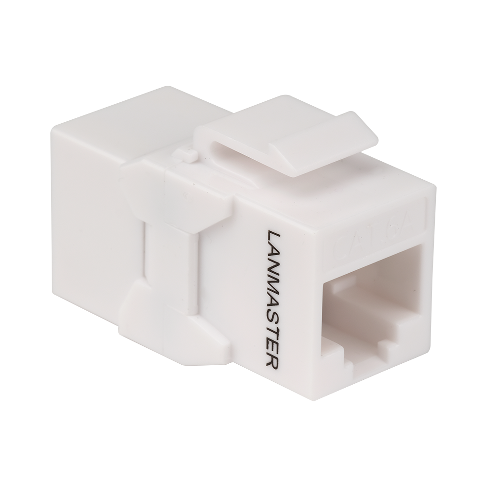 Lanmaster LAN-KCP45U6A-WH Повторитель портов RJ45, неэкранированный, кат.6A, формата Keystone, белый