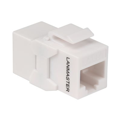 Lanmaster LAN-KCP45U6A-WH Повторитель портов RJ45, неэкранированный, кат.6A, формата Keystone, белый