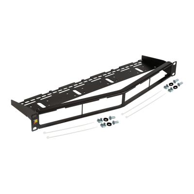 Lanmaster LAN-FRM-PPA-FO/1U Патч-панель модульная 19, угловая, на 4 вставки, 1U, с органайзером под оптический кабель