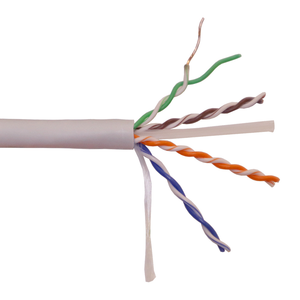 Lanmaster LAN-6EUTP-HFLT-GY Кабель LANMASTER U/UTP, 4 пары, Кат. 6, с перегородкой, 550Mhz, LSZH, нг(A)-HF, серый, 305 м
