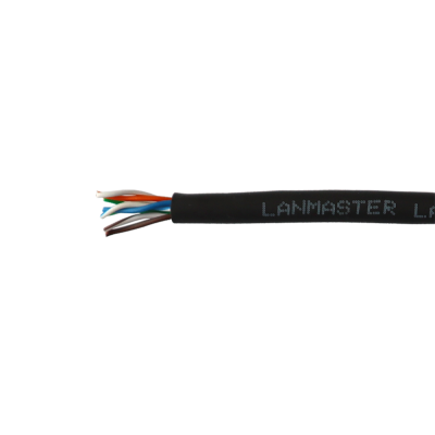Lanmaster LAN-5EUTP-HFLT-BK Кабель UTP, 4 пары, Кат. 5e, нг(А)-HFLTx, черный, 305м в кат., LANMASTER