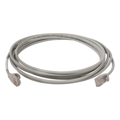 Lanmaster LAN-PC45/28-U6A-0.5-GY Патч-корд RJ45 - RJ45, 4 пары, UTP, категория 6A, 28AWG, 0.5 м, серый, LSZH, LANMASTER