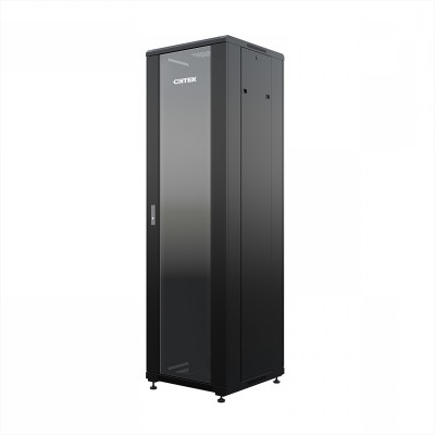Шкаф напольный универсальный серверный ONTEK TC 18U 600х800мм, 4 профиля 19, двери стекло и сплошная металл, боковые стенки съемные, регулируемые опор