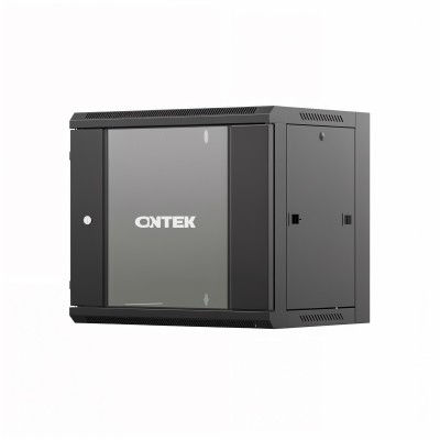Шкаф настенный телекоммуникационный ONTEK TSN 12U 600х450х635мм, 2 профиля 19, дверь стеклянная, боковые стенки съемные, задняя стенка, разобранный