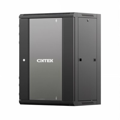 Шкаф настенный телекоммуникационный ONTEK TSN 15U 600х450х770мм, 2 профиля 19, дверь стеклянная, боковые стенки съемные, задняя стенка, разобранный