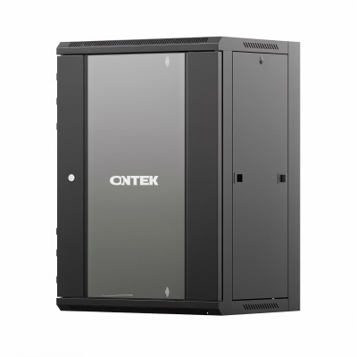 Шкаф настенный телекоммуникационный ONTEK TSN 18U 600х600х964мм, 2 профиля 19, дверь стеклянная, боковые стенки съемные, задняя стенка, разобранный,