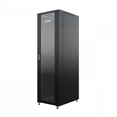 Шкаф напольный универсальный серверный ONTEK TC 47U 600х800мм, 4 профиля 19, двери стекло и сплошная металл, боковые стенки съемные, регулируемые