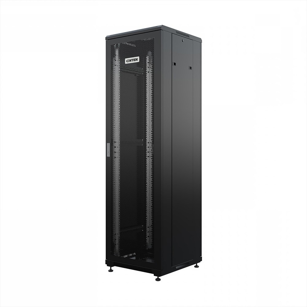 Шкаф напольный универсальный серверный ONTEK TC 22U 600х600мм, 4 профиля 19, двери перфорированная и перфорированная, боковые стенки съемные