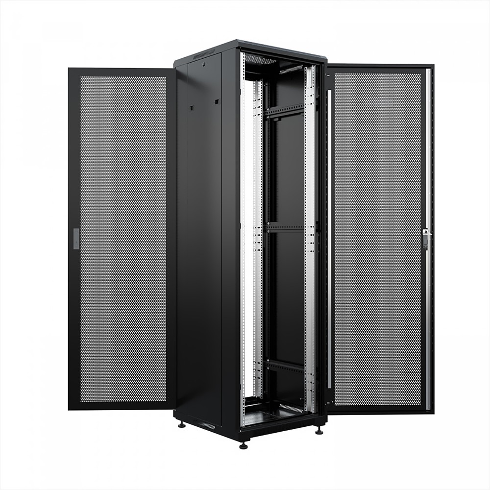 Шкаф напольный универсальный серверный ONTEK TC 47U 600х600мм, 4 профиля 19, двери перфорированная и перфорированная, боковые стенки съемные