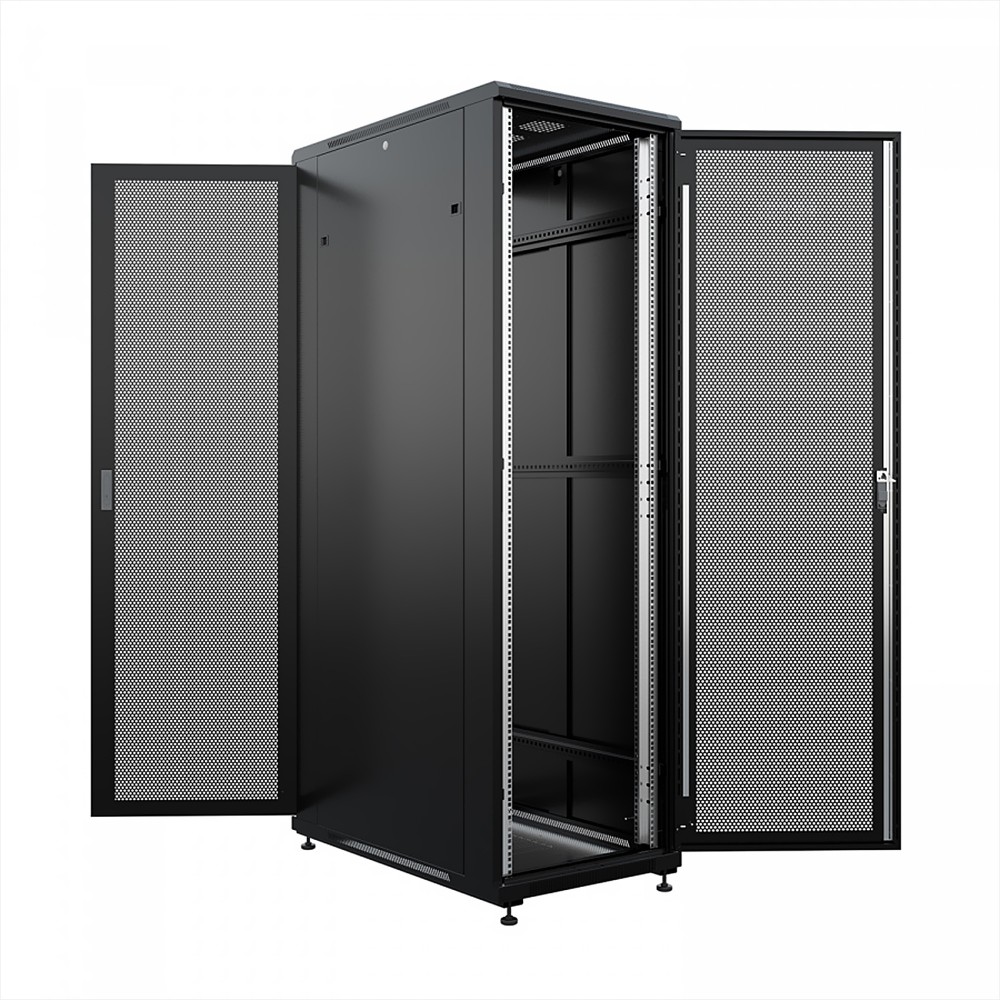 Шкаф напольный универсальный серверный ONTEK TC 47U 600х1000мм, 4 профиля 19, двери перфорированная и перфорированная, боковые стенки съемные