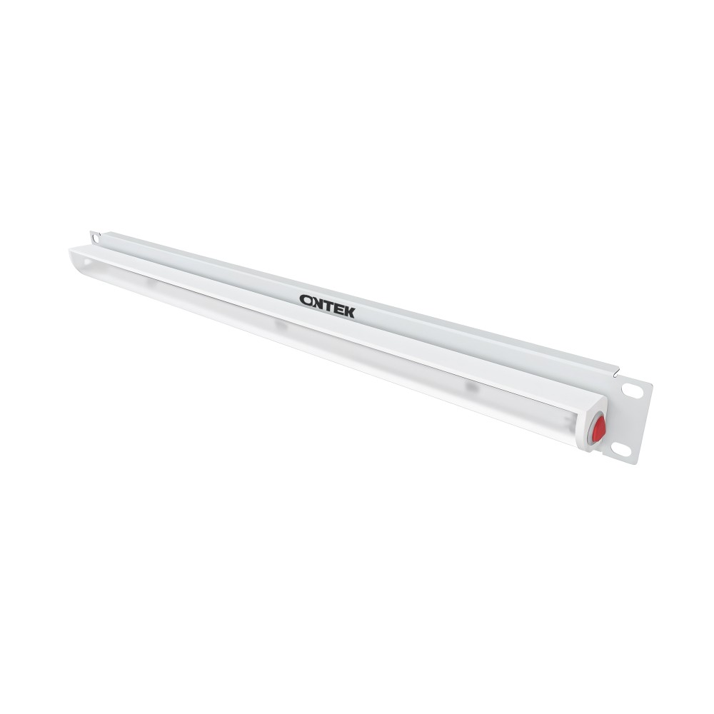 Панель осветительная ONTEK, светодиодная (LED), крепление 19 1U, 220V, кабель 1.5м, немецкий стандарт, серый RAL 7035