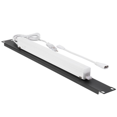 Панель осветительная ONTEK, светодиодная (LED), крепление 19 1U, 220V, кабель 1.5м, немецкий стандарт, черный RAL 9005
