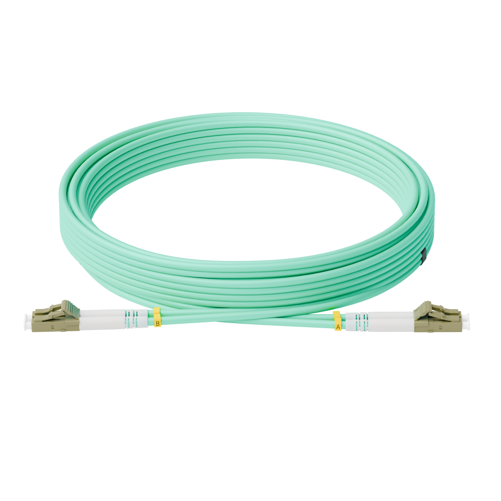 Патч-корд оптический, дуплексный, LC-LC, UPS, 5.0 м., OM3, LSZH, бирюзовый