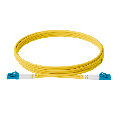 Патч-корд оптический, дуплексный, LC-LC, UPC, 2.0 м., OS2, LSZH, жёлтый