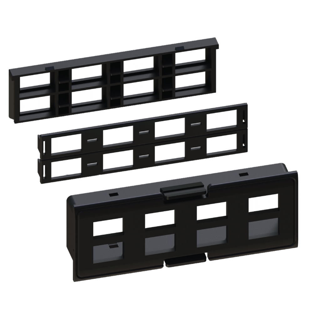 Lanmaster LAN-FRM-IN-8MPO Адаптерная планка 8 х MPO (без адаптеров)