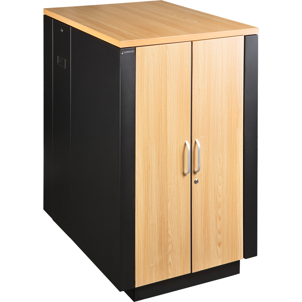 Lanmaster LAN-DC-CBSP-42U-WD Шкаф LANMASTER SOUNDPROOF звукоизолированный 42U 750x1039 мм, отделка под дерево, цвет лиственница