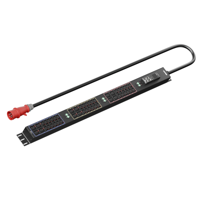 Панель распределения ONTEK PDU Metered Input ОМРВ6 вертикальная c функцией удаленного мониторинга, 32A/3ф, с мини-выключателем 16А 6шт, выход - C13 x