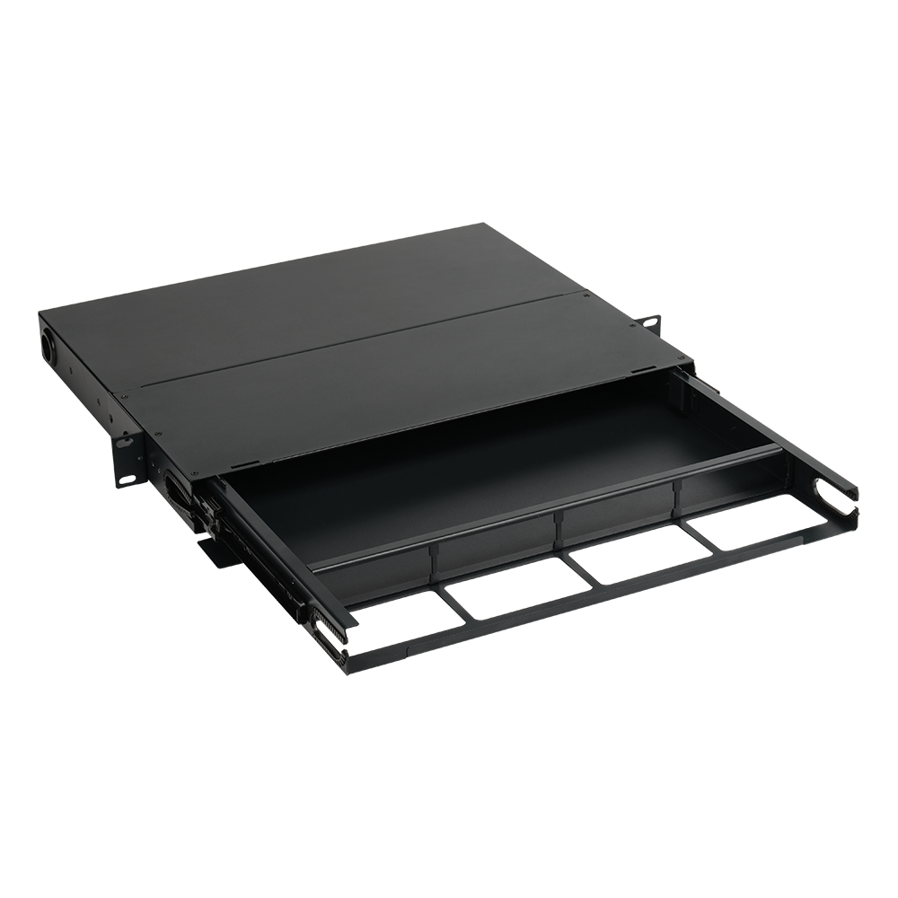 Lanmaster LAN-FOBM-4MCS-DR-1U Патч-панель на 4 кассеты и адаптерные планки MCS, 19''/ 1U, выдвижная, черная Lanmaster LAN-FOBM-4MCS-DR-1U Патч-панель на 4 кассеты и адаптерные планки MCS, 19''/ 1U, выдвижная, черная