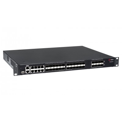 Управляемый стекируемый коммутатор уровня L3, 16 портов 100/1000 BASE-X SFP, 8 портов 10GbE SFP+, 8 портов-комбо 1000 BASE-T/SFP, 4K VLAN