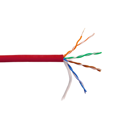 Lanmaster LAN-5EUTP-HFLT-RD Кабель UTP, 4 пары, Кат. 5e, нг(А)-HFLTx, красный, 305м в кат., LANMASTER