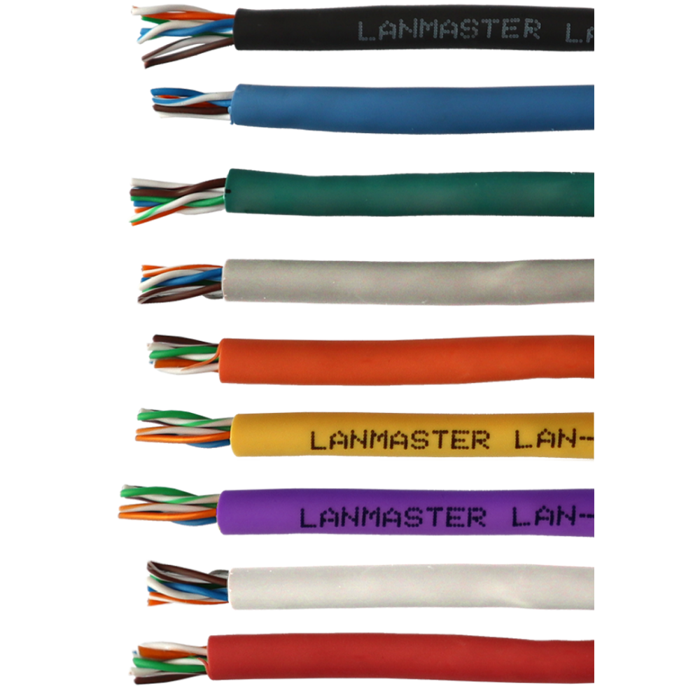 Lanmaster LAN-5EUTP-HFLT-YL Кабель UTP, 4 пары, Кат. 5e, нг(А)-HFLTx, желтый, 305м в кат., LANMASTER