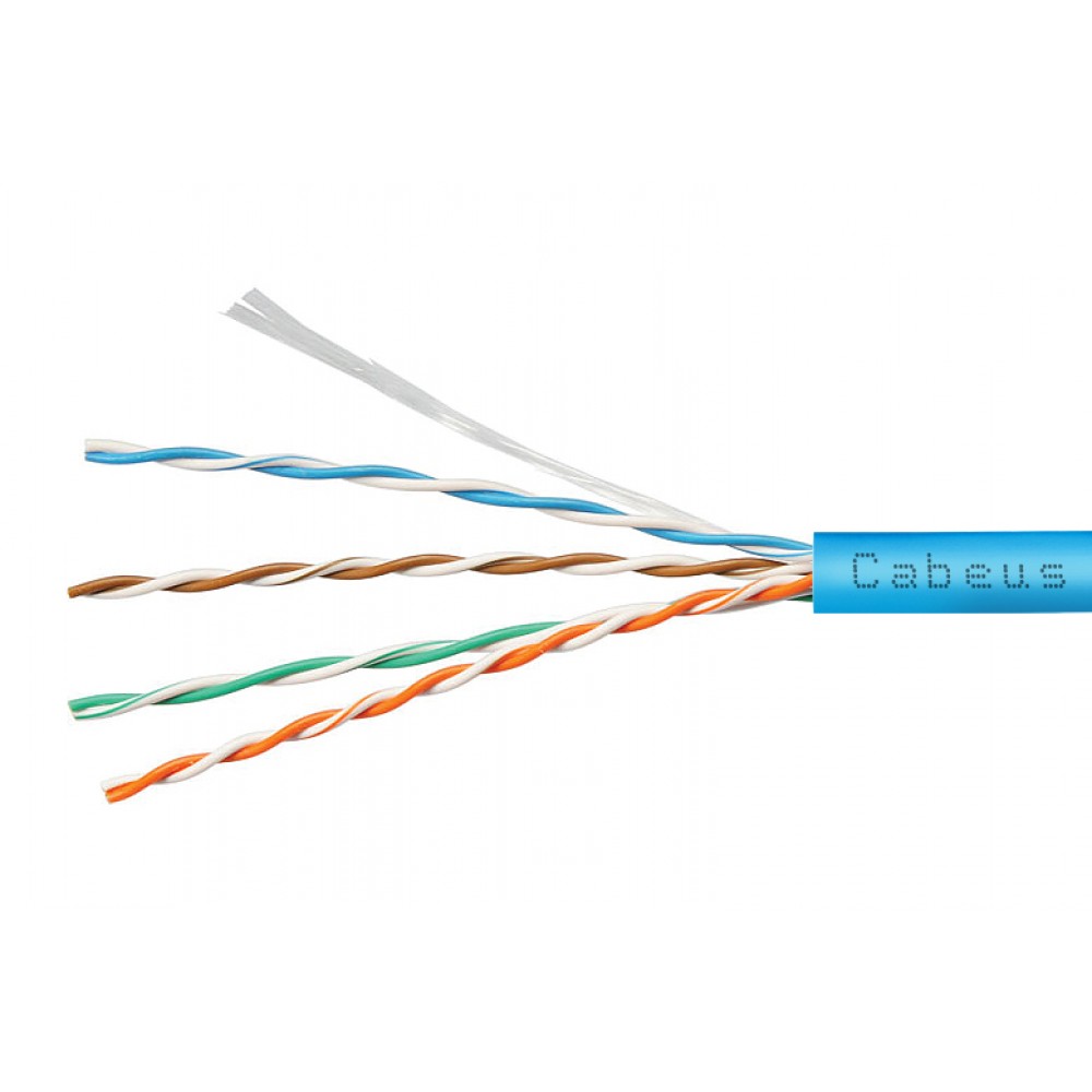Cabeus UTP-4P-Cat.5e-SOLID-LSZH-BL-50 Кабель витая пара UTP (U/UTP), категория 5e, 4 пары (24 AWG), одножильный, синий, LSZH, нг(А)-HF, (50 м) Cabeus UTP-4P-Cat.5e-SOLID-LSZH-BL-50 Кабель витая пара UTP (U/UTP), категория 5e, 4 пары (24 AWG), одножильный, синий, LSZH, нг(А)-HF, (50 м)