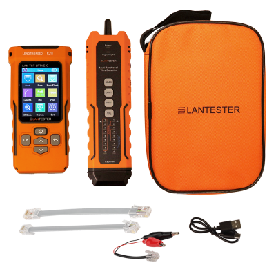 Lanmaster LAN-TST-LPTVE-C Кабельный тестер с измерением длины, трассировкой кабельных линий, проверкой Ethernet и определением POE, цветной,