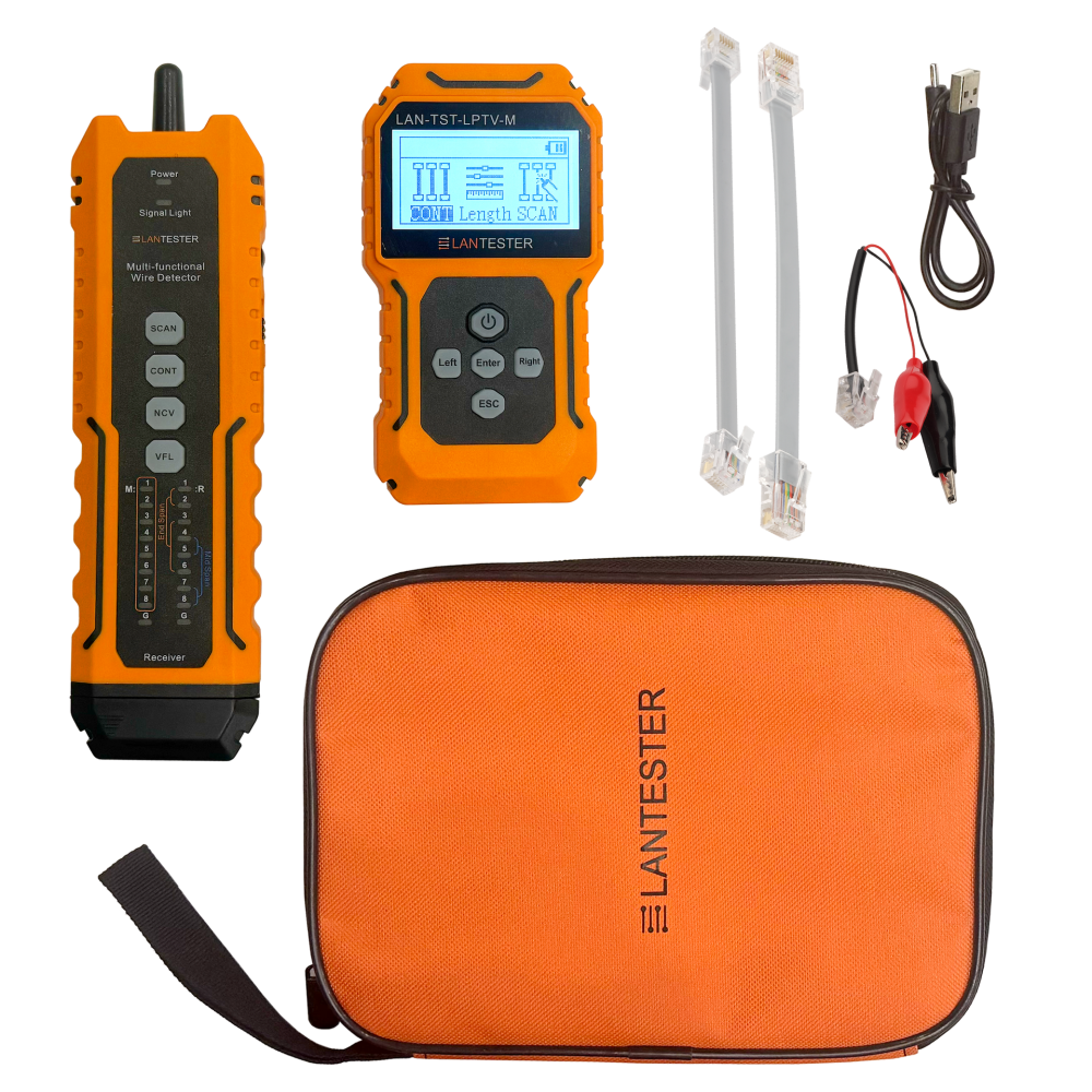 Lanmaster LAN-TST-LPTV-M Кабельный тестер с измерением длины, трассировкой кабельных линий и определением POE, монохромный,