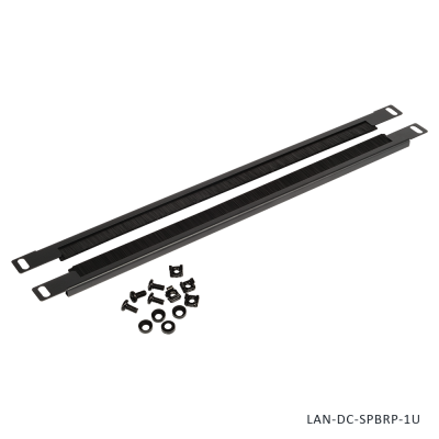 Lanmaster LAN-DC-SPBRP-1U 19 разделяемая панель с щеточным вводом 1U, черная,