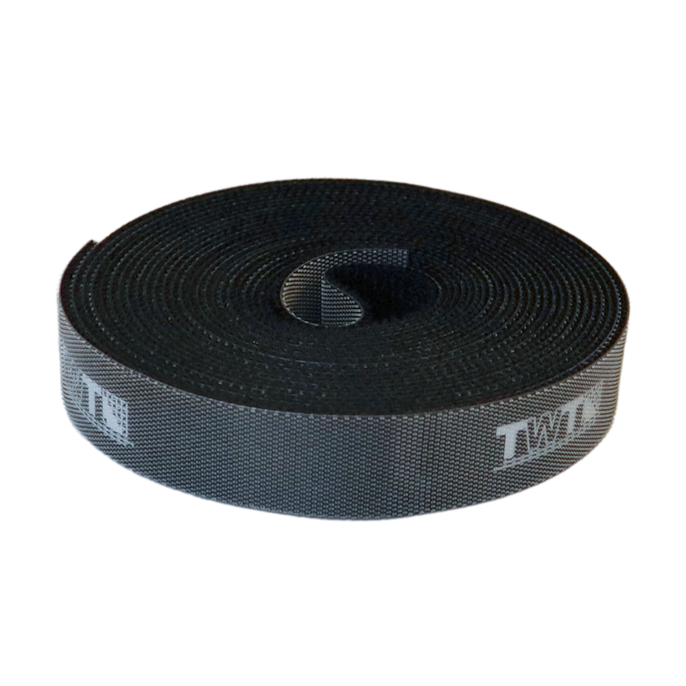 Хомут-липучка TWT шириной 20 мм, 5 м, черный, TWT-VCM5M-BK