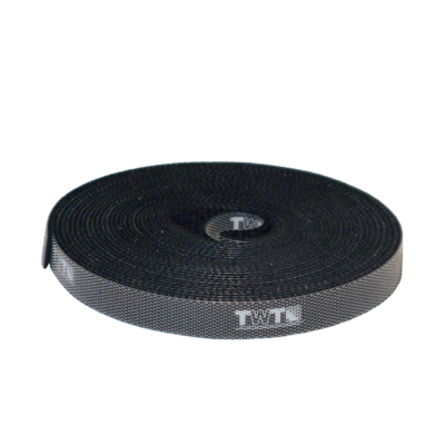 Хомут-липучка TWT шириной 10 мм, 5 м, черный, TWT-VCS5M-BK
