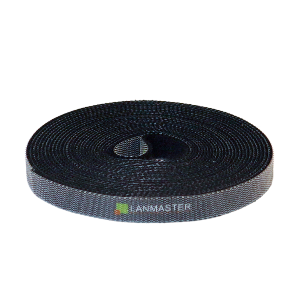 Lanmaster LAN-VCS5M-BK Хомут-липучка LANMASTER шириной 10 мм, 5 м, черный, Lanmaster LAN-VCS5M-BK Хомут-липучка LANMASTER шириной 10 мм, 5 м, черный,