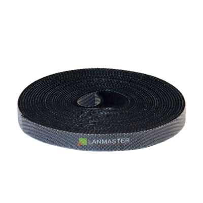 Lanmaster LAN-VCS5M-BK Хомут-липучка LANMASTER шириной 10 мм, 5 м, черный,
