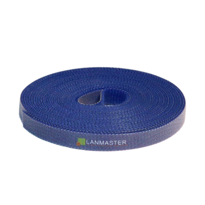 Lanmaster LAN-VCS5M-BL Хомут-липучка LANMASTER шириной 10 мм, 5 м, синий,