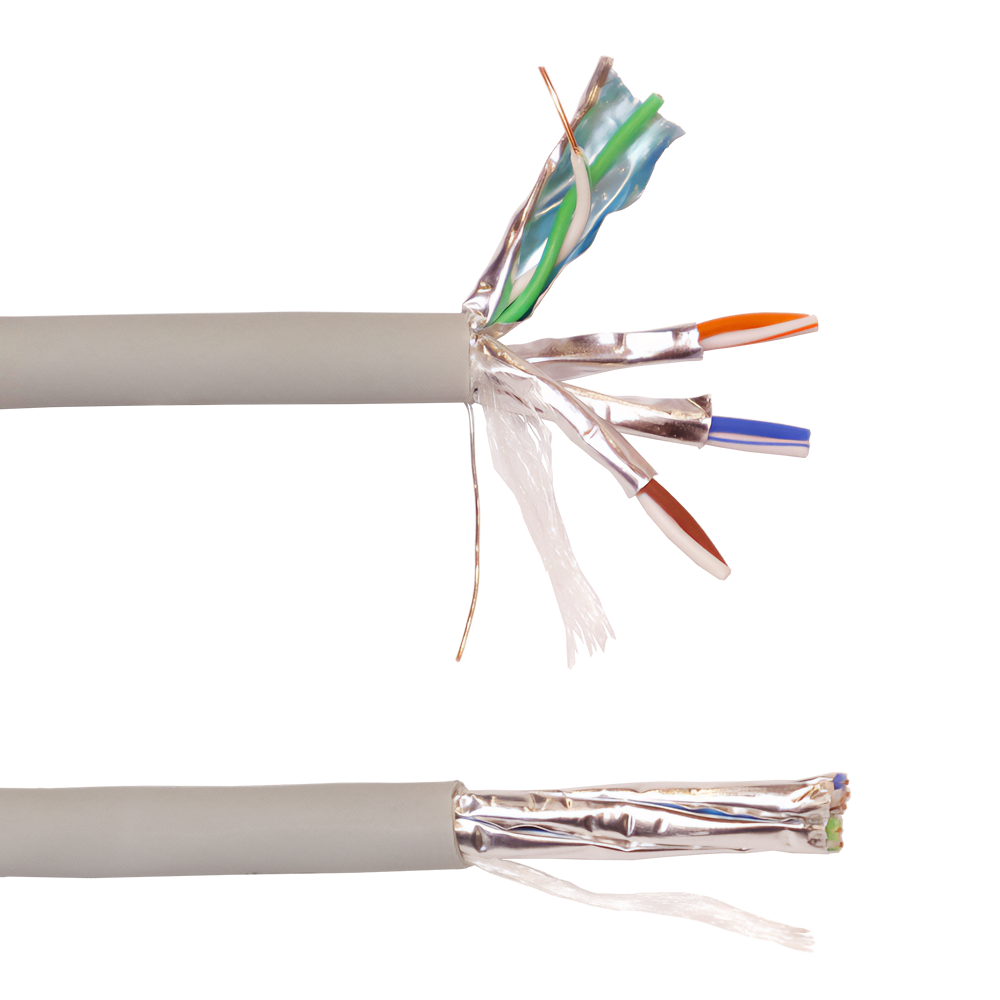 Lanmaster LAN-6AUFTP-HFLT-GY Кабель LANMASTER U/FTP, 4 пары, Кат. 6A, LSZH, нг(А)-HF, серый, 305 м,