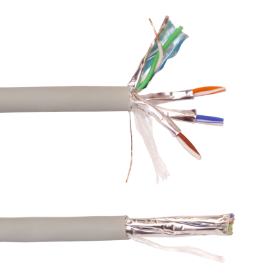 Lanmaster LAN-6AUFTP-HFLT-GY Кабель LANMASTER U/FTP, 4 пары, Кат. 6A, LSZH, нг(А)-HF, серый, 305 м,