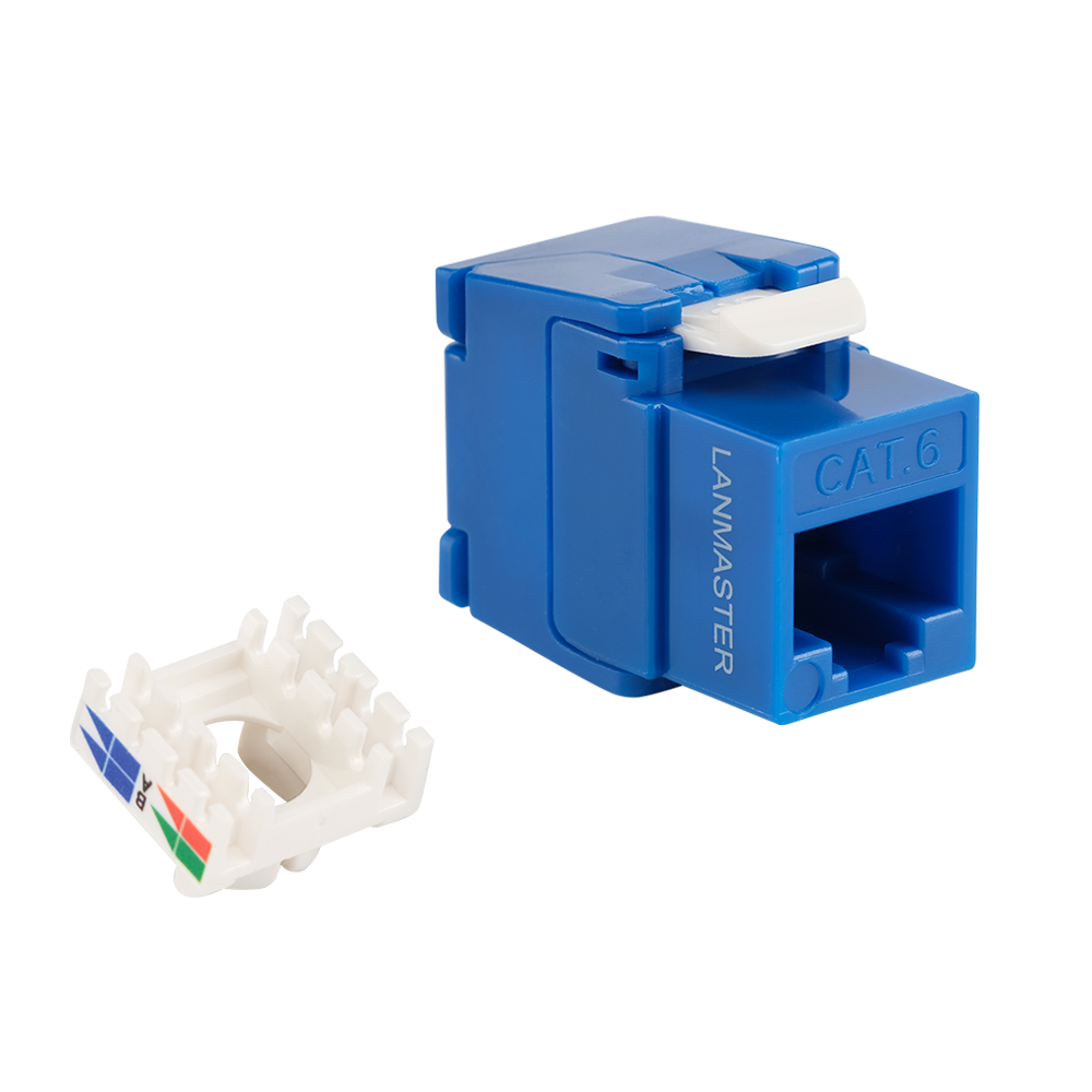 Lanmaster LAN-TK45U6/180N-BL Модуль Keystone ToolLess, RJ45, неэкранированный, кат.6, без шторки, 180 градусов, синий, Lanmaster LAN-TK45U6/180N-BL Модуль Keystone ToolLess, RJ45, неэкранированный, кат.6, без шторки, 180 градусов, синий,