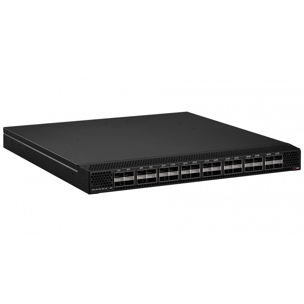 Управляемый коммутатор, 32 порта 100GbE QSFP28, 1 порт USB, консольный порт, порт управления MGMT, 2 сменных блока питания