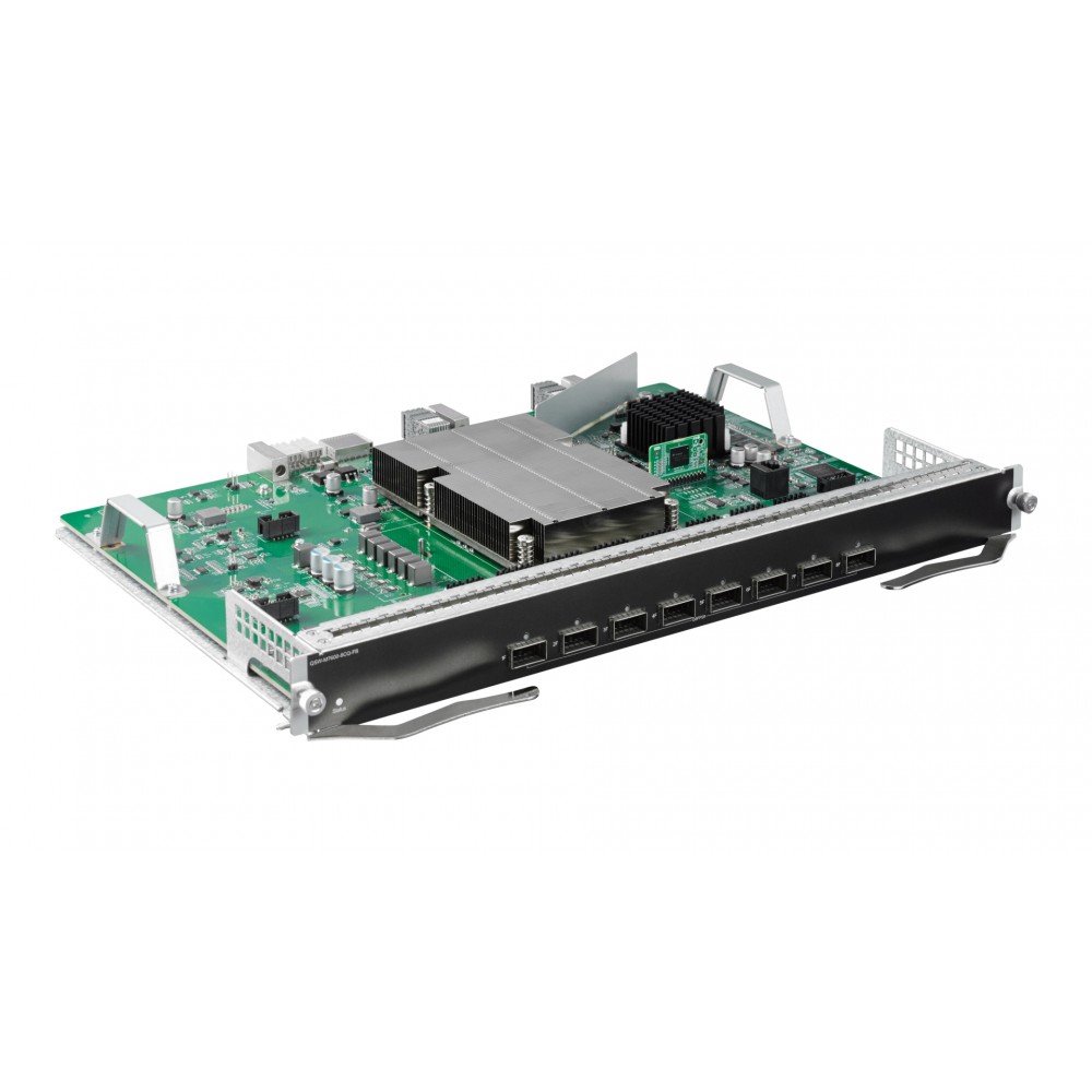 Модуль линейных входов с 8 оптоволоконными портами Ethernet 100 Гбит/с (QSFP28)