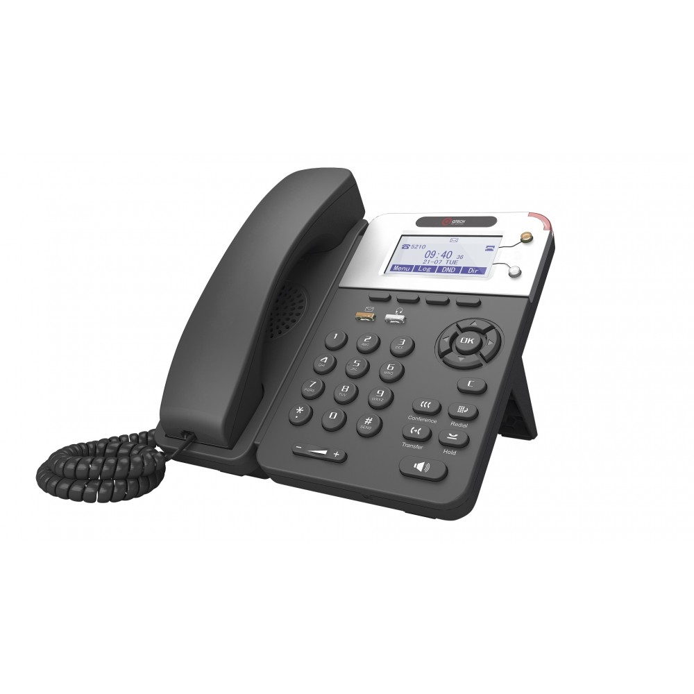 Профессиональный VoIP телефон, 2 линии SIP, 33 клавиши, графический ЖК дисплей с подсветкой “132*64”, 2 порта Ethernet RJ-45 LAN/PC