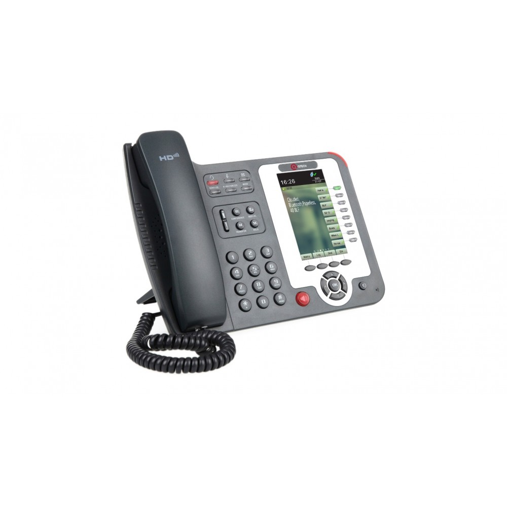 VoIP телефон бизнес класса, 18 линий SIP, 49 клавиш, 18 клавиш быстрого набора с возможностью отображать статус абонента, цветной графический дисплей
